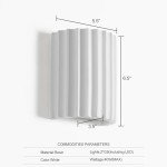 ZEROUNO Modern LED Wall Sconce Hardwired Indoor Wall Lights Up and Down Wall Mount Night Light Wall Lamp Fixture for Living Room Bedroom Hallway Corridor Conservatory Stairs (with G9 Bulbs)