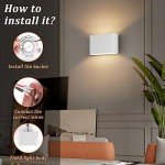 Aipsun Modern LED Wall Sconces 1 Pack Hardwired Interior Wall Lights Indoor Aluminum Up and Down Wall Mount Light for Living Room Bedroom Hallway Corridor Warm White 3000K(with G9 Bulbs)