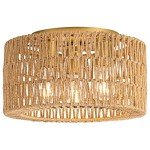 Rattan Ceiling Light Fixture, 3 Light Bohemian Modern Woven Ceiling Light, Boho Flush Mount Ceiling Light for Bedroom Living Room Dining Room, Bulb NOT Included