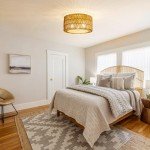 Rattan Ceiling Light Fixture, 3 Light Bohemian Modern Woven Ceiling Light, Boho Flush Mount Ceiling Light for Bedroom Living Room Dining Room, Bulb NOT Included