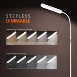 Led Floor Lamp with 4 Color Temperature and Stepless Dimmer, Remote and Touch Control Floor Lamp, Adjustable Gooseneck Standing Lamp for Living Room