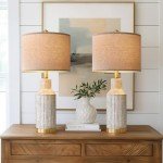 USumkky 25" Modern Ceramic Lamps Single Table Lamp for Living Room Bedroom Farmhouse Nightstand Bedside Lamps