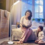 Led Floor Lamp with 4 Color Temperature and Stepless Dimmer, Remote and Touch Control Floor Lamp, Adjustable Gooseneck Standing Lamp for Living Room