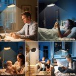 PACOVY Floor Lamp, Adjustable Height Floor Lamps for Living Room Bedroom, 120 LED Super Bright Standing Lamp Remote & Touch Control Dimmable Gooseneck Tall Stand Reading Lamp for Office Craft, Black