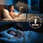 PACOVY Floor Lamp, Adjustable Height Floor Lamps for Living Room Bedroom, 120 LED Super Bright Standing Lamp Remote & Touch Control Dimmable Gooseneck Tall Stand Reading Lamp for Office Craft, Black