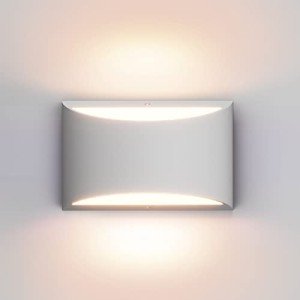 Aipsun Aluminum Modern Indoor LED Wall Sconce Interior Wall Lights 1 Pack Hardwired Up and Down Wall Mount Light for Living Room Bedroom Hallway Corridor Warm White 3000K(with G9 Bulbs)