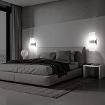 KICAAO Modern Wall Sconces Set of Two, Led Wall Light 10w, 6000k White Light Up Downlight, Hardwired Acrylic Wall Light Lighting, Suitable for Living Room Corridor Bedside (Cool White 6000K 2Pack)