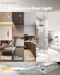 POWERASIA 12 Pack 6 Inch Ultra-Thin LED Recessed Ceiling Light with Junction Box, 5CCT Dimmable 2700K/3000K/4000K/5000K/6000K,15W 1200lm Can Killer Downlight-ETL and Energy Star Certified