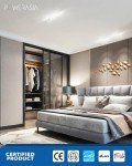 POWERASIA 12 Pack 6 Inch Ultra-Thin LED Recessed Ceiling Light with Junction Box, 5CCT Dimmable 2700K/3000K/4000K/5000K/6000K,15W 1200lm Can Killer Downlight-ETL and Energy Star Certified