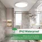 15.8 Inch LED Flush Mount Ceiling Light, 32W, 3480LM,Ceiling Light 3000K/4000K/6000K CCT Selectable,Low Profile Light Fixture for Kitchen, Bedroom,ect