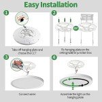 15.8 Inch LED Flush Mount Ceiling Light, 32W, 3480LM,Ceiling Light 3000K/4000K/6000K CCT Selectable,Low Profile Light Fixture for Kitchen, Bedroom,ect