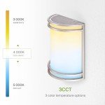 ASD LED Indoor Wall Mount Light Fixture - 10 Inch Modern Interior Brushed Nickel Wall Sconce Lighting - 3000K 4000K 5000K Adjustable - Half Cylinder Hallway Light Fixture - ETL & Energy Star