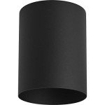 Cylinder Collection 5" Modern Outdoor Ceiling Light Black
