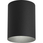 Cylinder Collection 5" Modern Outdoor Ceiling Light Black