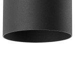 Cylinder Collection 5" Modern Outdoor Ceiling Light Black