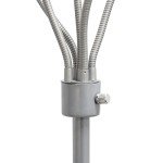 Simple Designs LF2006-SBG 67" Contemporary Multi Head Medusa 5 Light Adjustable Gooseneck Silver Floor Lamp with Blue, White, Gray Shades for Kids Bedroom Playroom Living Room Office