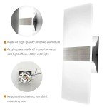 KICAAO Modern Wall Sconces Set of Two, Led Wall Light 10w, 6000k White Light Up Downlight, Hardwired Acrylic Wall Light Lighting, Suitable for Living Room Corridor Bedside (Cool White 6000K 2Pack)
