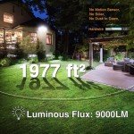 Onforu 100W LED Security Light, 9000LM Outdoor Indoor Flood Lights with 3 Adjustable Heads, IP65 Waterproof LED Exterior Floodlight, 6500K White Wall Mount Security Light for Yard, Garage(White)