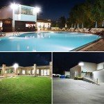 Onforu 100W LED Security Light, 9000LM Outdoor Indoor Flood Lights with 3 Adjustable Heads, IP65 Waterproof LED Exterior Floodlight, 6500K White Wall Mount Security Light for Yard, Garage(White)