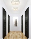 VICNIE 2-Light Flush Mount Ceiling Light, 12 inch Modern Ceiling Light Fixture with White Metal and Frosted Glass Shade for Hallway, Kitchen, Bedroom
