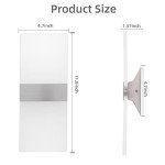 KICAAO Modern Wall Sconces Set of Two, Led Wall Light 10w, 6000k White Light Up Downlight, Hardwired Acrylic Wall Light Lighting, Suitable for Living Room Corridor Bedside (Cool White 6000K 2Pack)