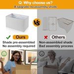 21" Set of 2 Touch Control Table Lamps with 2 USB & AC Outlets, 3-Way Dimmable Modern Nightstand Lamps for Bedroom Living Room Office Reading, Gray Shade Bedside Lamps, 5000K LED Bulbs Included