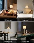 KDG Portables Cordless Table Lamp, Fabric Shade Desk Lamp, 4000mAh Rechargeable Battery Powered Lighting, Dimmable Light for Dining Room, Bedroom, Bedside, Bar, Night Light, Camping, Balcony (Bronze)