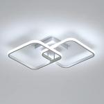 DELIPOP 23 Inch Square Modern LED Ceiling Light, 42W 6500K Flush Mount Lighting, Acrylic Ceiling Lamp for Hallway, Living Room, Dining Room, Kitchen, Bedroom