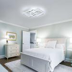 DELIPOP 23 Inch Square Modern LED Ceiling Light, 42W 6500K Flush Mount Lighting, Acrylic Ceiling Lamp for Hallway, Living Room, Dining Room, Kitchen, Bedroom