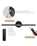 Battery Operated Wall Sconce Set of 2, 10000mAh Wireless Rechargeable Wall Lights with Remote, 24 Inch Dimmable 3000K-6000K LED Wall Lamps with Timer for Living Room, Bedroom, Black Gold, 350° Rotate