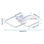 DELIPOP 23 Inch Square Modern LED Ceiling Light, 42W 6500K Flush Mount Lighting, Acrylic Ceiling Lamp for Hallway, Living Room, Dining Room, Kitchen, Bedroom