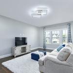 DELIPOP 23 Inch Square Modern LED Ceiling Light, 42W 6500K Flush Mount Lighting, Acrylic Ceiling Lamp for Hallway, Living Room, Dining Room, Kitchen, Bedroom
