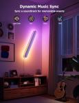 Govee Wall Sconces Set of Two, RGBIC LED Wall Lights, Works with Matter & Alexa, Music Sync, Plug in Wall Mount Light, Dimmable Modern Room Light for Living Room Bedroom Hallway, 2 Pack