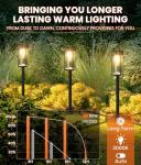 ALFIOT Solar Pathway Lights Outdoor,8 Pack Bright Solar Lights Outdoor,IP65 Waterproof Solar Garden Lights Solar Powered Landscape Lighting for Yard Patio Walkway Driveway Pathway (Warm White)