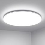 Lepro 11 inch 24 watt Flush Mount LED Ceiling Light 2400 Lumen 200 watt Equivalent, Waterproof, Daylight White 5000 Kelvin Bright Ceiling Fixture for Kitchen, Bathroom, Laundry, Hallway, Not-Dimmable