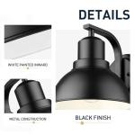 zeyu 8.4 Inch Indoor Wall Mount Lamp Light Fixture, Industrial Wall Sconce Lighting for Hallway Bedroom, Black Finish, ZY24-1W BK