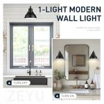 zeyu 8.4 Inch Indoor Wall Mount Lamp Light Fixture, Industrial Wall Sconce Lighting for Hallway Bedroom, Black Finish, ZY24-1W BK