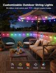 Govee Smart Outdoor String Lights 2, 144ft Outdoor Lights with Dimmable Warm White LED Bulbs, 47 Scene Modes for Patio, Backyard, Balcony, IP65 Waterproof, Works with Alexa, App Control