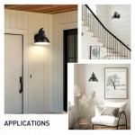 zeyu 8.4 Inch Indoor Wall Mount Lamp Light Fixture, Industrial Wall Sconce Lighting for Hallway Bedroom, Black Finish, ZY24-1W BK