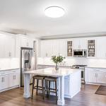 Lepro 11 inch 24 watt Flush Mount LED Ceiling Light 2400 Lumen 200 watt Equivalent, Waterproof, Daylight White 5000 Kelvin Bright Ceiling Fixture for Kitchen, Bathroom, Laundry, Hallway, Not-Dimmable