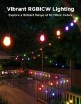 Govee S14 Bulb Outdoor String Lights 2, 96ft Smart RGBIC Warm White Patio Lights with 30 LED Bulbs, 111 Scene Modes for Outdoor Decor, Works with Alexa, Google, Matter, APP Control, IP66 Waterproof