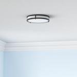 Flush Mount Ceiling Light Black, 30W 4000Lm 5CCT Dimmable LED Ceiling Light Fixture, 2700K/3000K/4000K/5000K/6500K Adjustable 10 Inch for Hallway Bedroom Bathroom Kitchen Closet Offices, Set of 2