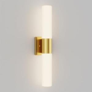 Kalium Bathroom Wall Sconce Fixture, 21 Inch Modern Vanity Lights with Frosted Glass Shade, Indoor Sconces Lighting Wall Decor Lamps for Bathrooms Living Room Stairs Bedroom (Gold)