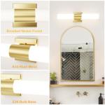 Kalium Bathroom Wall Sconce Fixture, 21 Inch Modern Vanity Lights with Frosted Glass Shade, Indoor Sconces Lighting Wall Decor Lamps for Bathrooms Living Room Stairs Bedroom (Gold)