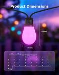Govee S14 Bulb Outdoor String Lights 2, 96ft Smart RGBIC Warm White Patio Lights with 30 LED Bulbs, 111 Scene Modes for Outdoor Decor, Works with Alexa, Google, Matter, APP Control, IP66 Waterproof