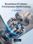 Dreo Ceiling Fans with Lights, 52 Inch, 6 Speeds, 5 Color Tones Dimmable LED, Quiet Reversible DC Motor, Remote, 8H Timer, Black Ceiling Fan for Bedroom, Living Room, Easy to Install