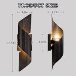 FLQMYQ LED Up Down Wall Light, Porch Light, Exterior LED Wall Mounted Light, Modern Outdoor Wall Sconce, Light Fixture for Indoor and Outdoor