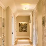 Lodstob 2-Light Flush Mount Ceiling Light Fixture, 12” Modern Close to Ceiling Light with White Fabric Linen Drum Shade, Round Ceiling Light for Bedroom Hallway Living Room Bathroom Dining Kitchen