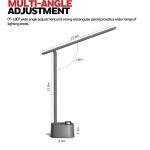 Honeywell HWT-H01 LED Desk Lamp Stepless Dimmable Table Lamp with USB A+C Dual Charging Port Eye-Caring Foldable Desk Light with 3 Color Modes for Home Office Bedroom Reading Study Sunturalux (Gray)