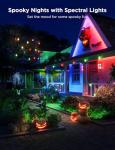 Govee Smart Outdoor String Lights H7015, 48ft RGBIC Outdoor Lights with 15 Dimmable LED Bulbs, IP65 Waterproof, Color Changing Warm White Lights with 47 Scene Modes for Patio, Backyard, App Control